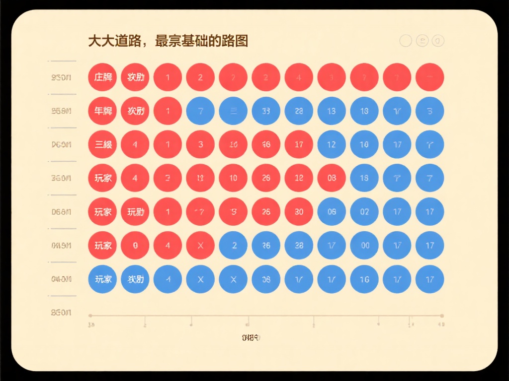 大路：最基础的路图，记录了每一局的胜负情况。大路以