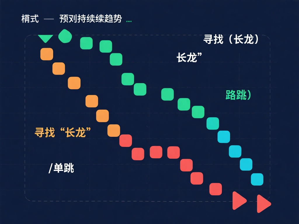找寻"长龙"与"单跳"模式：通过仔细观察路子图中连