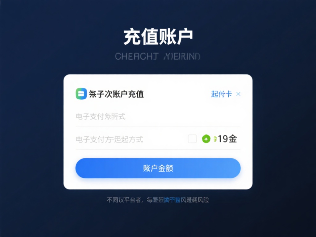 充值账户：通过绑定银行卡或电子支付方式，完成初次账